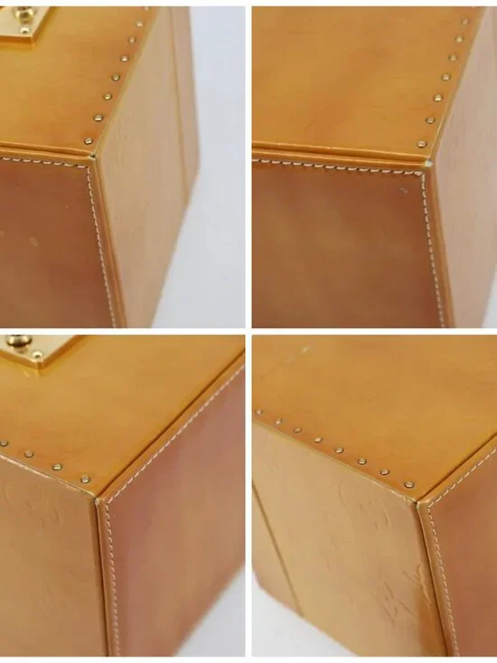 LOUIS VUITTON Monogram Vernis Bleecker Cosmetic Pouch Beige M91002 Auth 173131 - Picture 15 of 15